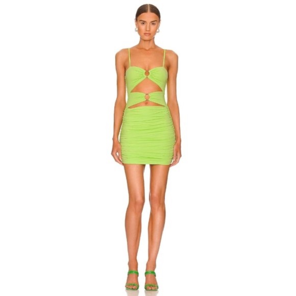 superdown Dresses & Skirts - superdown Criselle Mini Dress in Lime Green  Cut out size XS New